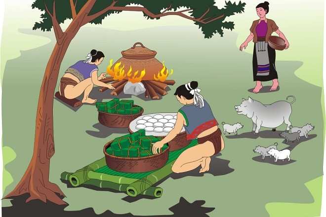 Sự Tích Bánh Chưng - Bánh Giầy